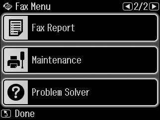 ) Group Dial List (Ryhmäval.luett.) Reprint Faxes (Tul. fax uud.) Protocol Trace (Prot. jäljitys) Tulostaa lokin viimeisimmän tapahtuman (lähetyksen tai pollausvastaanoton).