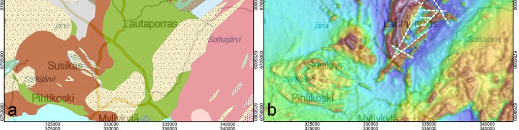 1), b) lentomittauksen magneettikentän