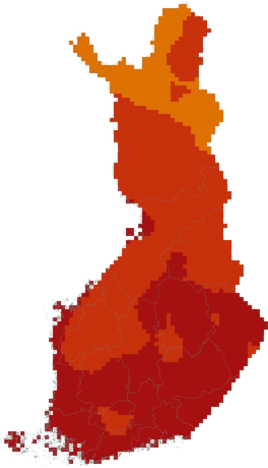 Heinäkuun keskimääräisiä tietoja 71...8 61