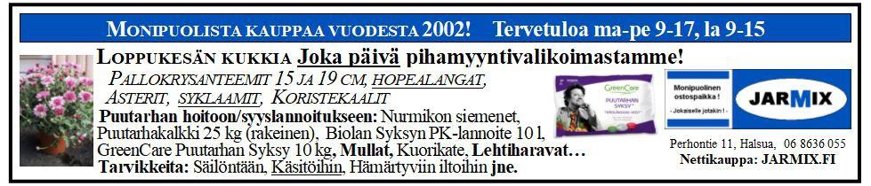 2017 klo 13 11 kuoroa luonnon helmassa: Sekakuoro Papillon Perhosta, Kaustisen Hääkuoro, Kaustisen Mieslaulajat, Vetelin Mieskuoro, Vetelin Poikakuoro, Keski-Pohjanmaan Maakuntakuoro,