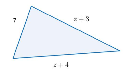 a) Kolmion piiri on 7 + (z + ) + (z + 4).
