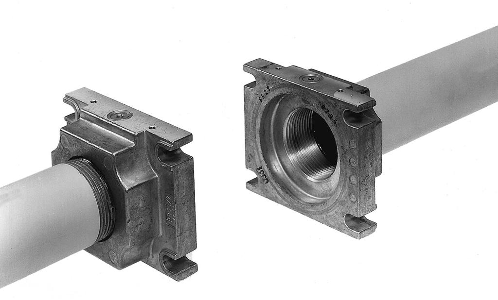 gjengeflens MB- B0 (DN 5 - DN 50) Montering og demontering. Avaa ruuvit A ja B niitä ei saa irrottaa. Kuvat ja. Ruuvaa ruuvit C ja D irti. Kuvat ja 3. Vedä GasMultiBloc pois kierrelaippojen välistä.