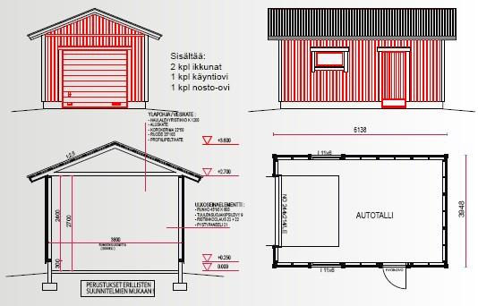 1 utotalli ( 6,14x3,95)m. Kerrosale 24 m2.