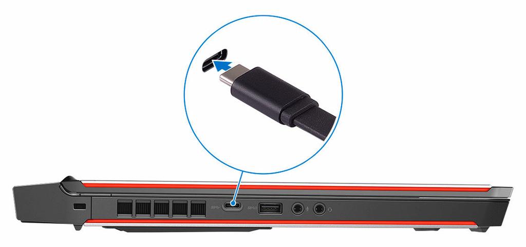 6 Kytke C-tyyppinen USB A-tyyppiseen käyttöavaimeen ja tietokoneen vasemmassa laidassa olevaan USB 3.0 (C-tyyppinen) porttiin. 7 Kytke XBOX-kontrolleri USB-käyttöavaimen A-tyyppiseen USB-porttiin.