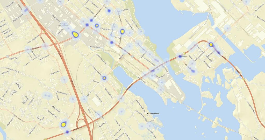 Varkaus 1/2 Heatmap Relanderinkatu /