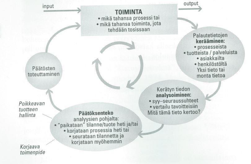 12 Kuvio 1. Järjestelmän silmukka (Pesonen 2007) Laadunhallintajärjestelmiä on pidetty pikkutarkkoina työkaluina, mutta 2000- luvulla on tullut merkittäviä muutoksia.