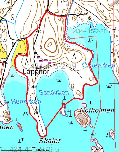 Kaava-alue käsittää kiinteistön Lappnorudden RN:o 2:19.