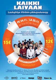 Seurakuntien musiikkitapahtumia su 1.10. klo 19 Säde Bartling: Missa Brevis, Sonus ja Kallion Kantaattikuoro Kouvolan Keskuskirkossa. su 8.10. klo 14 Skandinaviasta Espanjaan ja Victoria Regia -kitarakonsertti Myllykosken kirkossa.