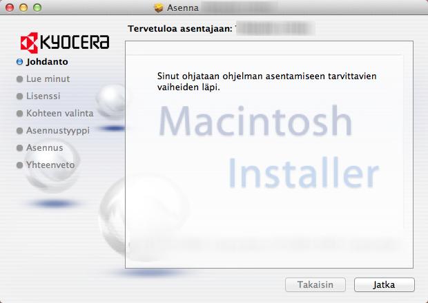 Kun tulostat Macintosh-tietokoneesta, aseta koneen emulaatioksi [KPDL] tai [KPDL(Auto)]. Katso englanninkielisestä käyttöoppaasta.