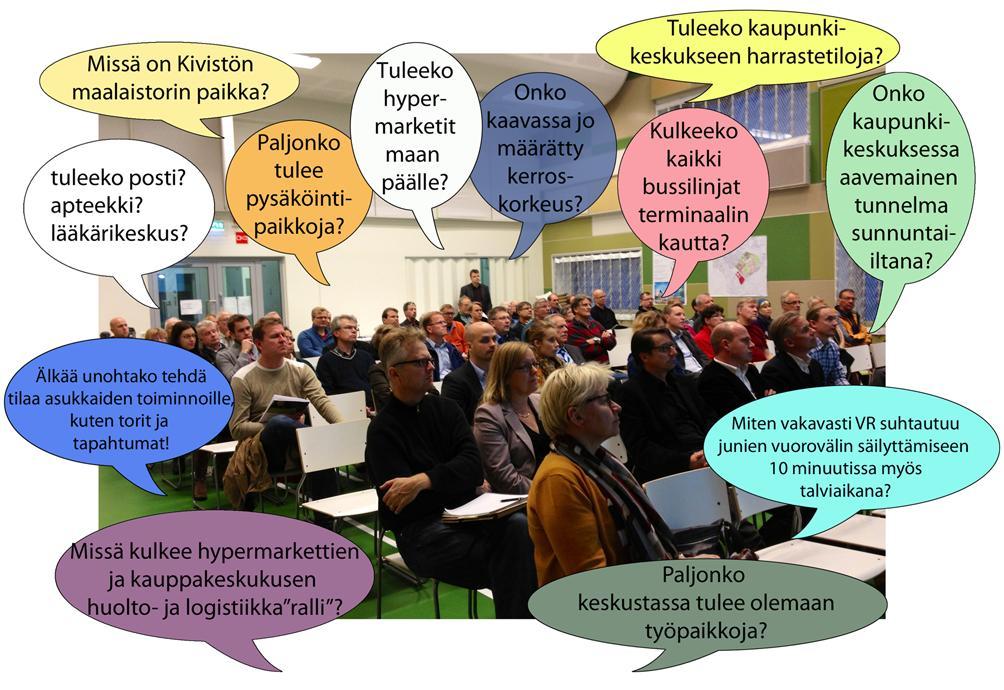 36/113 Hanketta ja suunnittelun edistymistä esiteltiin päivitettyyn osallistumisarviointisuunnitelmaan liittyen yleisötilaisuudessa 23.4.2014 Kanniston koulun ruoka-aulassa. Tilaisuuteen osallistui n.