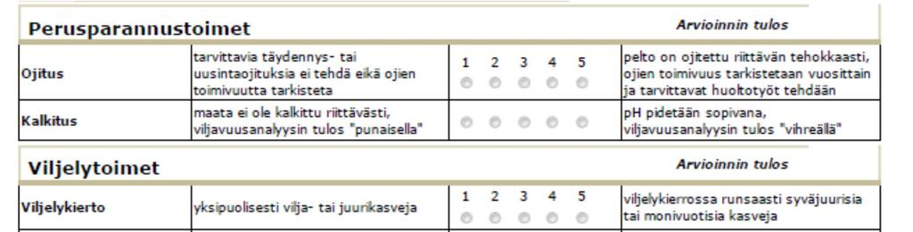 Peltomaan laatutesti itsearviointilomake