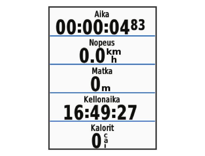 2 Odota, kun laite hakee satelliitteja. Satelliittisignaalien etsiminen voi kestää 30 60 sekuntia.