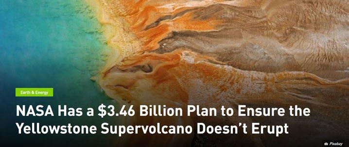 IN BRIEF NASA has detailed a plan to prevent the Yellowstone supervolcano from ever erupting.