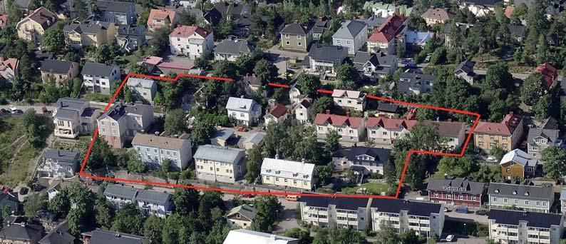 ALUEEN KUVAUS: Alue sijaitsee Pispalanharjun pohjoisrinteellä, tontit sijoittuvat Mäkikadun ja Rinnekadun