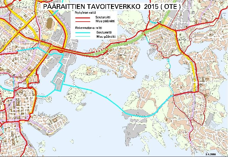 HELSINGIN KAUPUNKI ESITYSLISTA Lsp/1 25 a Vaikutus vesiliikenteeseen Uudet sillat rajoittavat matalatakilaisten alusten pääsyä siltayhteyden pohjoispuolelle.