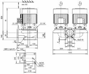 T-A/ Hz Motor -V(-V) KH- A F9 KH- B F9 KH- C F9 KH- D F9 KH- C F9 KH- E F9 P N [kw] I N [A] [kg] H [mm], (,), (,) 9, (,9), (,) 9, (,), (,), (,), (,), (,), (,) (,), (,) Hz r/min DN One unit