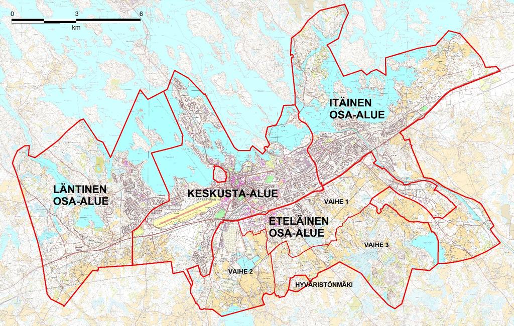 4(36) Lappeenrannan keskustaajaman osayleiskaava 2030, Eteläinen osa-alue vaihe 1 sivuilla ajankohtaista osiossa. Koko eteläisten alueitten osayleiskaava tuli vireille 12.8.