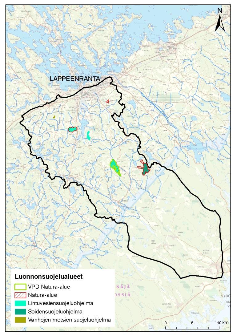 SYKE; Maanmittauslaitos lupa nro 7/MML/10; Affecto Finland Oy, Karttakeskus, Lupa L4659 Kuva 4. Luonnonsuojelualueet Hounijoki vesistöalue. 2.