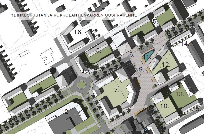 204, YRL 14.11.2016 16:30 / Bilaga: Kaavaselostus Sida 84 Kuva 15. Ote runkosuunnitelmasta vuodelta 2011 (Sito Oy, White Arkitekter, WSP Oy).