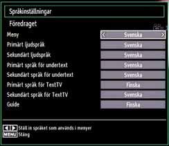 Om ingen modul satts i visas meddelandet Ingen Common Interface-modul upptäcktes på skärmen. Se instruktionsmanualen för modulen för närmare information om inställningarna.