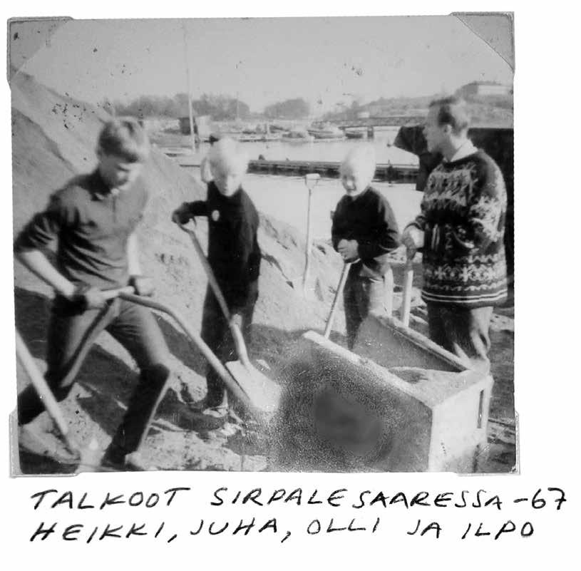 22 Kuvia 50 vuoden takaa Silloiset juniorit Olli Hänninen ja Matti Rouhiainen sekä Antti Sawo ja Matti Rouhianen purjehtimassa Masan isän Leon