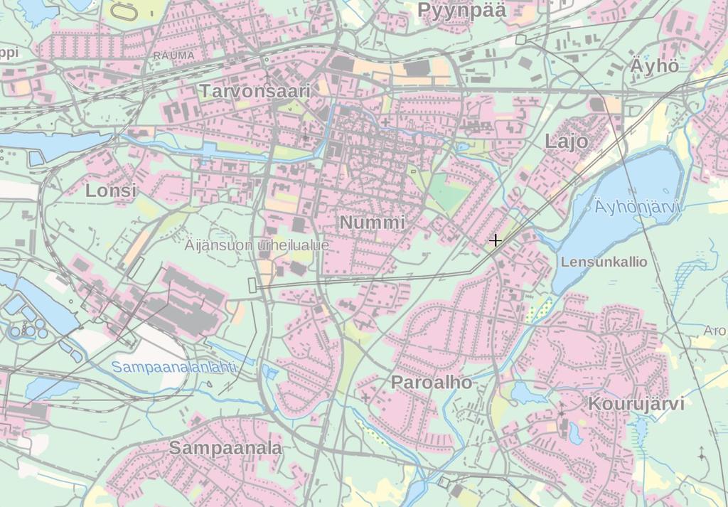 Liikenneverkollinen tarkastelualue rajautuu vt 8 Turuntien,