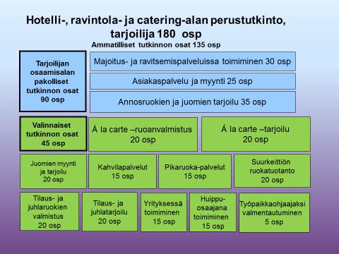 Hotelli-, ravintola- ja catering-alan perustutkinto, 180