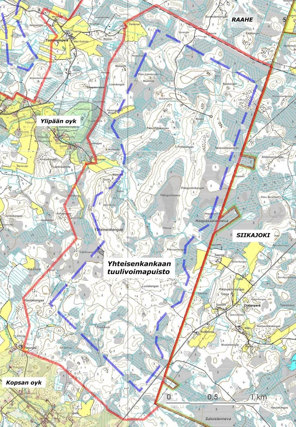 YHTEISENKANKAAN TUULIVOIMAPUISTO Kaavan laadinnassa aikataulu on sidoksissa YVA -menettelyn etenemiseen