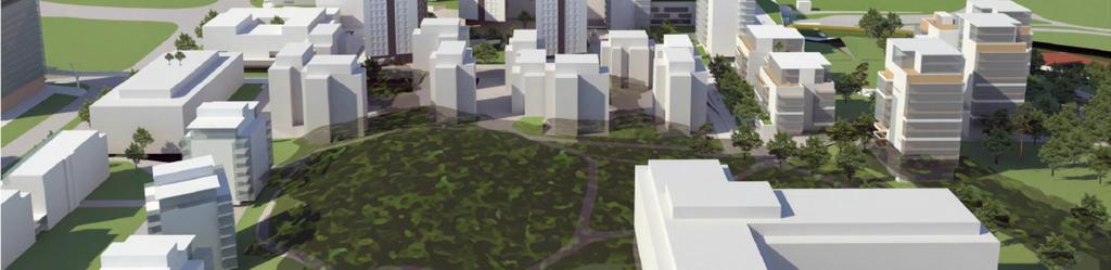 kaupunkirakennetta. Itäpuoleisen osan ns. 1-vaiheen kaavamuutoksessa mahdollistettiin pohjakerroksiin liikekeskustiloja ja niiden päälle asuintornit.