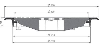 D500 Kehys Ø 500 mm putkelle 20 3 kpl Ø 10 mm  C50