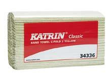 34 336 Katrin Classic Hand Towel C-fold 2 Yellow 2-kertainen, keltainen arkin koko 24 x 33 cm 100 ark /