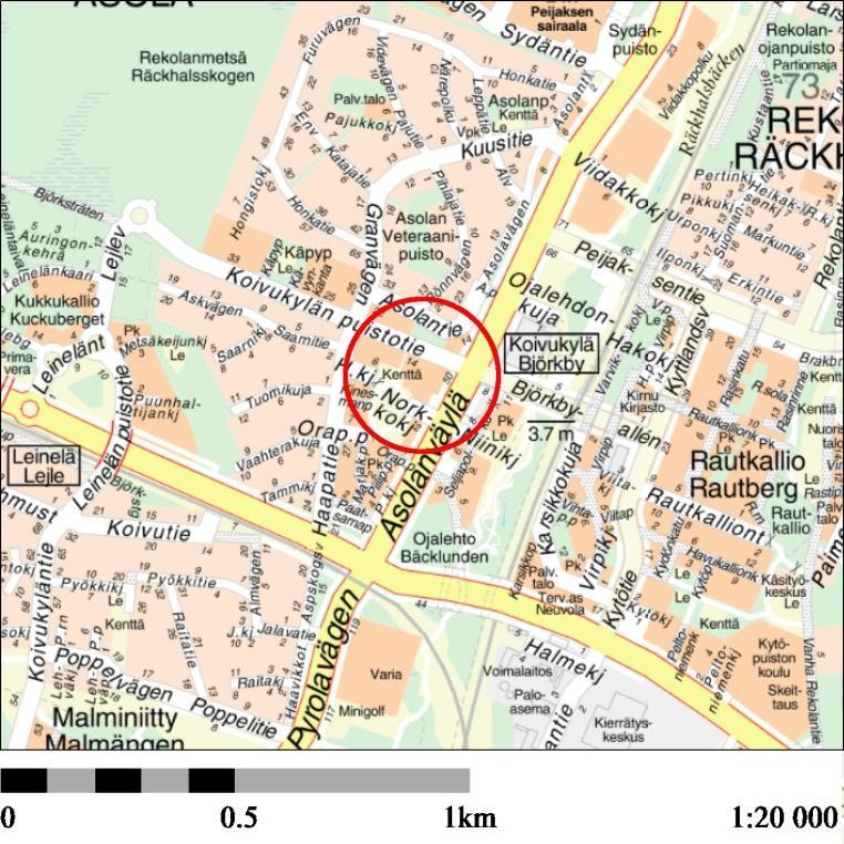 002295 / Asolanväylä 48-50, 21.8.2017 2 / 37 PERUS- JA TUNNISTETIEDOT Asemakaavan muutos: Osa korttelia 70006 kaupunginosassa 70, Koivukylä.