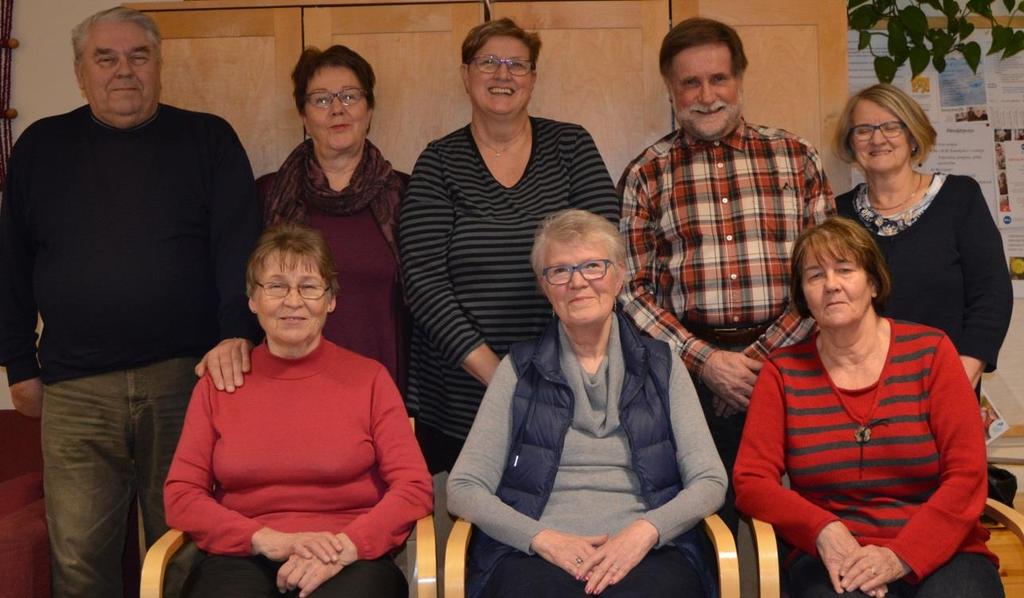 Hallitus esittäytyy Hallituksen jäsenet ylhäältä vas. Risto Lehti, Katariina Tuovinen, Sirpa Tikkala, Kari Ihalainen, Riitta Valtamo. Alhaalta vas.