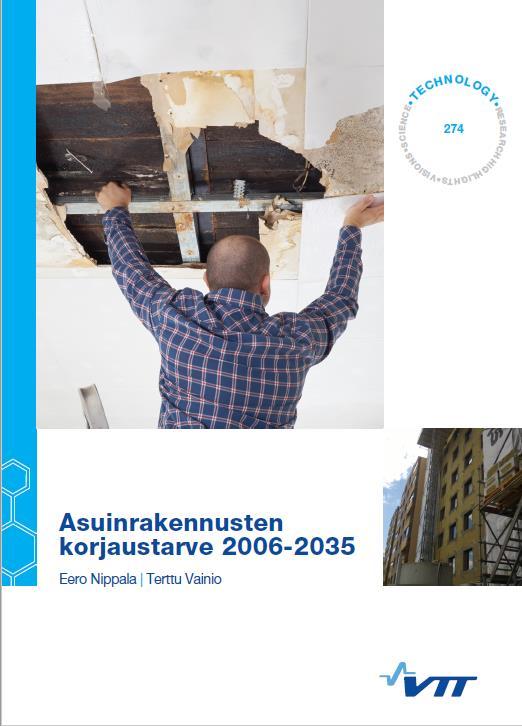 Kosteusongelmat eivät johdu hyvästä lämmöneristystasosta TAMK:n ja VTT:n selvitys asuinrakennusten korjaustarpeista ja vaurioiden syistä Otoksessa tiedot 431 kosteusvauriosta (293 omakotitaloa, 42