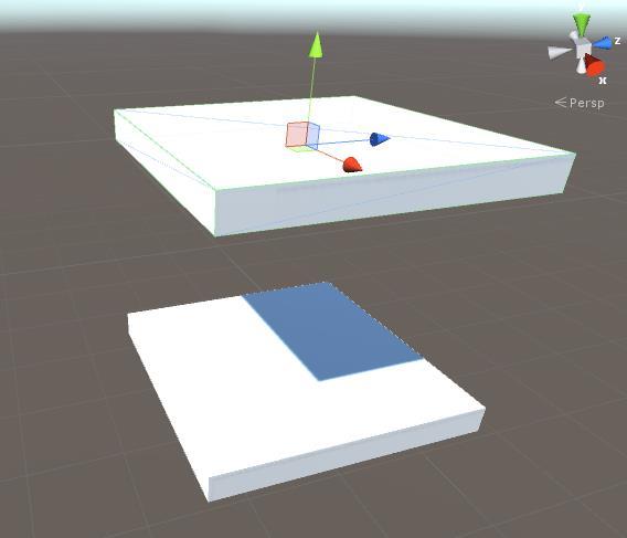 Tämän voi valita valikosta GameObject -> 3D Object -> Cube Kopioidaan lattia ja siirretään se Y-akselia pitkin korkeammalle lattian