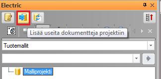 31 KUVA 32. Usean kuvan liittäminen projektiin Kun projekti on luotu ja projektiin lisätty halutut kuvat, voidaan alkaa muokata ja lisäämään tuotetietoja, tuotemalleja ja I/O-kortteja.