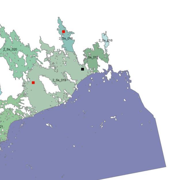 MIc Veden tila paranee Syvyys metriä Veden tila paranee MIc Veden tila paranee A Loviisa Voimalat Tarkkailualue B Vesikasvit Vertailualue Vaikutusalue -1 Lin. (Vertailualue) -2 Lin.