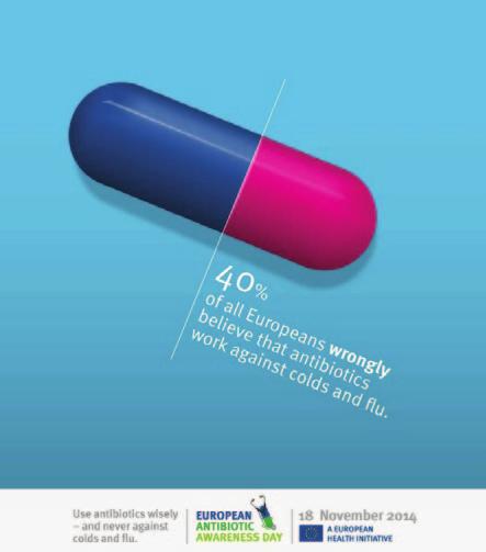 Euroopan antibioottipäivä Euroopan antibioottipäivää vietettiin nyt jo kahdeksannen kerran 18. marraskuuta.