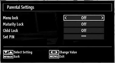 Press OK button to view Settings menu. Use or button to highlight Parental and press OK to continue: In the confi guration menu, highlight the Language Settings item by pressing or buttons.