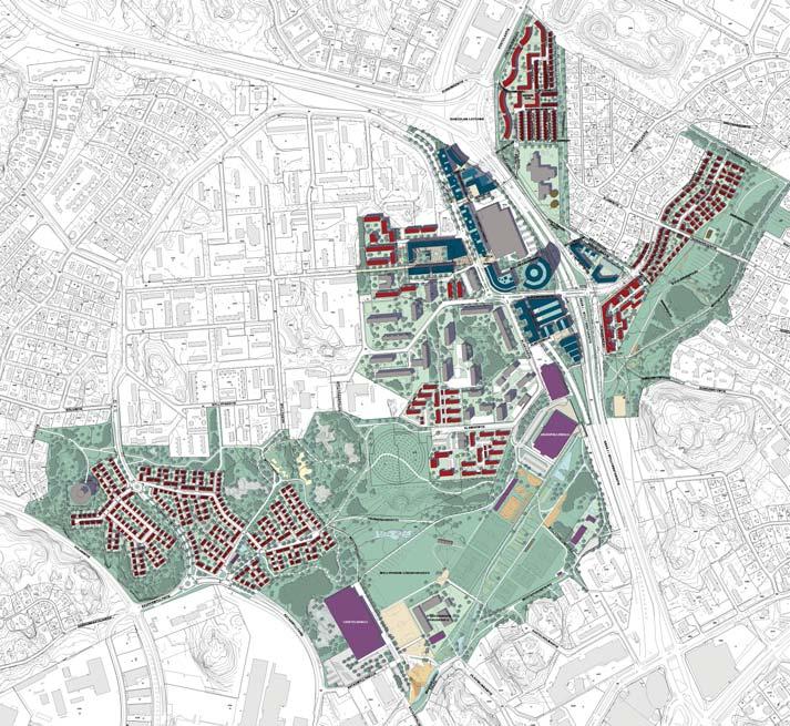 Vanha ostoskeskus metroaseman vieressä on purettu ja tilalle on rakennettu uusi liikekeskus, jossa maantasokerrokset ovat torin ja keskeisen jalankulkureitin varrelle