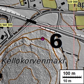 Yllä: TT seisoo muinaisjäännösrekisterin mukaisella pisteellä.