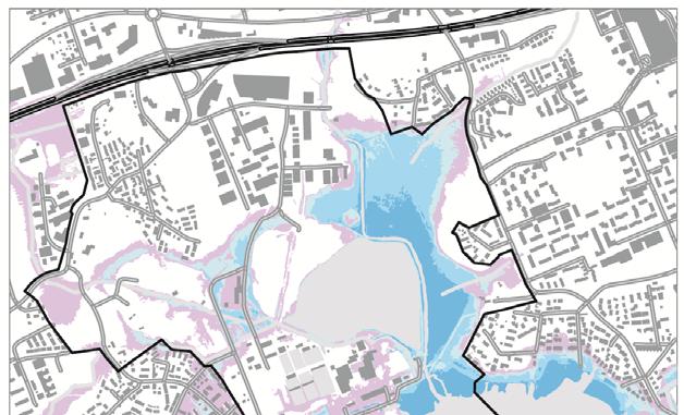 Terveys ja turvallisuus: Tulvariskit ehkäistään riittävällä rakentamiskorkeudella Alue sijaitsee merkittävällä tulvariskialueella,