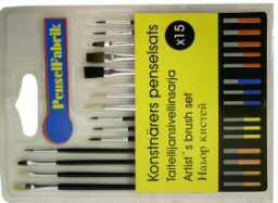 25-764 TAITEILIJANSIVELLINSRJ a 4,35 # PenselFabrik taiteilijansivellinsarja # Sisältää 15 kpl erilaisia Hyviä siveltimiä harrastelijamaalarille (24/144) #