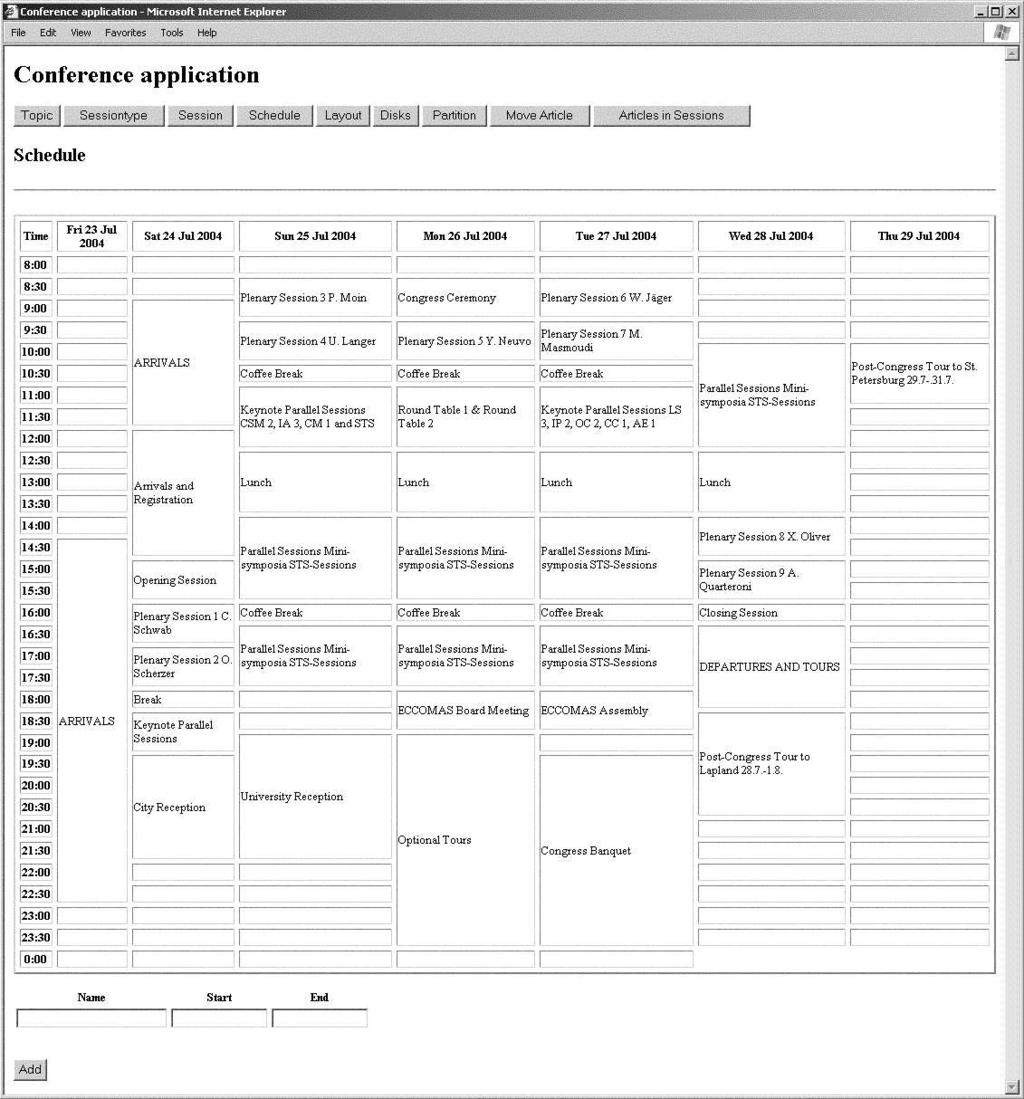 Kuva 7. Schedule-sivu. 6.5. Julkaisun ulkoasun hallinta Kuvan, Kuva 8, mukainen sivu muodostuu Appearence.