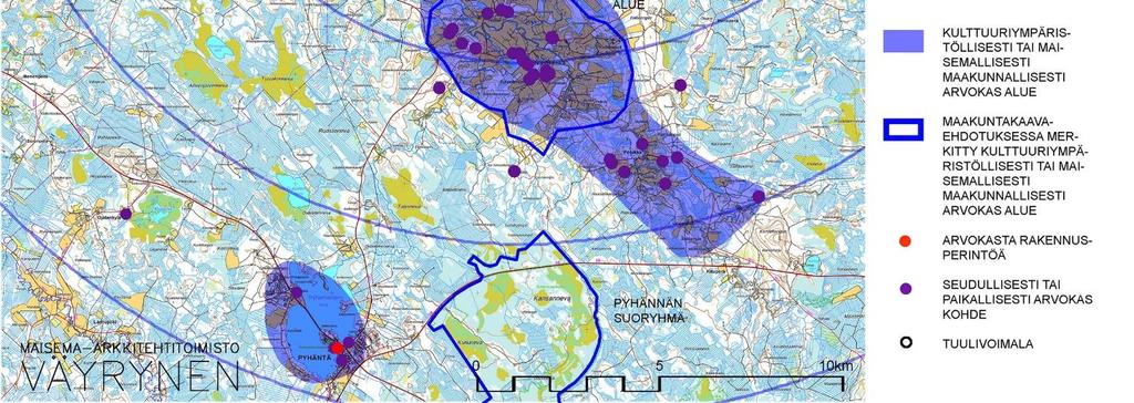 näkemäalueanalyysin ja valokuvasovitteiden avulla Maisemamaakuntajaossa arviointialue kuuluu ympäristöministeriön