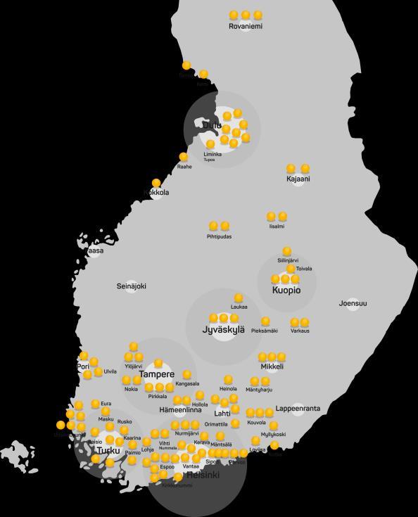 kumppani Kunnille ja kaupungeille Hoiva-alan yrityksille 5,3 M (3,4 M ) liikevaihto 1-6/2017 (1-6/2016) 205,1 M (115,1 M ) omistuksessa