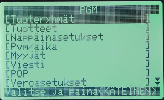 OHJELMOINTI: Muokattavat/ohjelmoitavat toiminnot ovat a. Tuoteryhmät b.