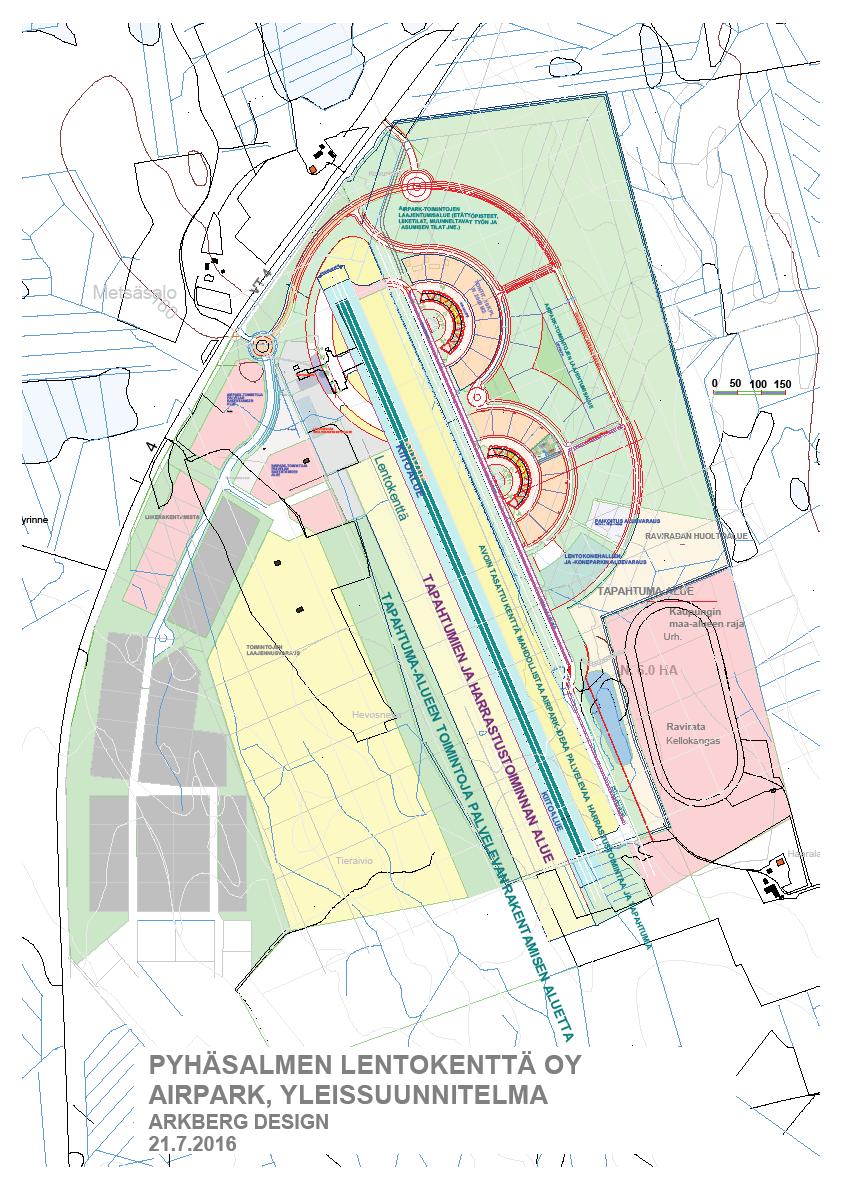 7 4. Airparkin asemakaavan laatiminen Pyhäjärven kaupunki on laatinut maankäyttösuunnitelman koskemaan Pyhäjärven lentokenttäalueen kehittämistä varten.