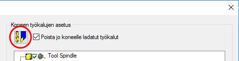 Työkalua voidaan muokata avaamalla hiiren oikean painikkeen valikosta Muokkaa työkalua.