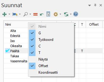 Mastercam 2017 uudet piirteet Ohjelman uudet yleispiirteet Seuraa sääntöjä Piilota suunnan ominaisuudet Näytetään aina akselistoikoni Mastercamin aikaisemmissa versioissa aktiivisen suunnan